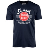 Sunset Bowling Center v2 - Hollywood, CA - Vintage Bowling Alley - Unisex T-Shirt