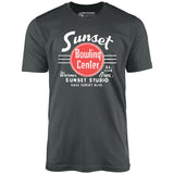 Sunset Bowling Center v2 - Hollywood, CA - Vintage Bowling Alley - Unisex T-Shirt