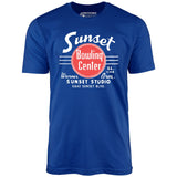 Sunset Bowling Center v2 - Hollywood, CA - Vintage Bowling Alley - Unisex T-Shirt