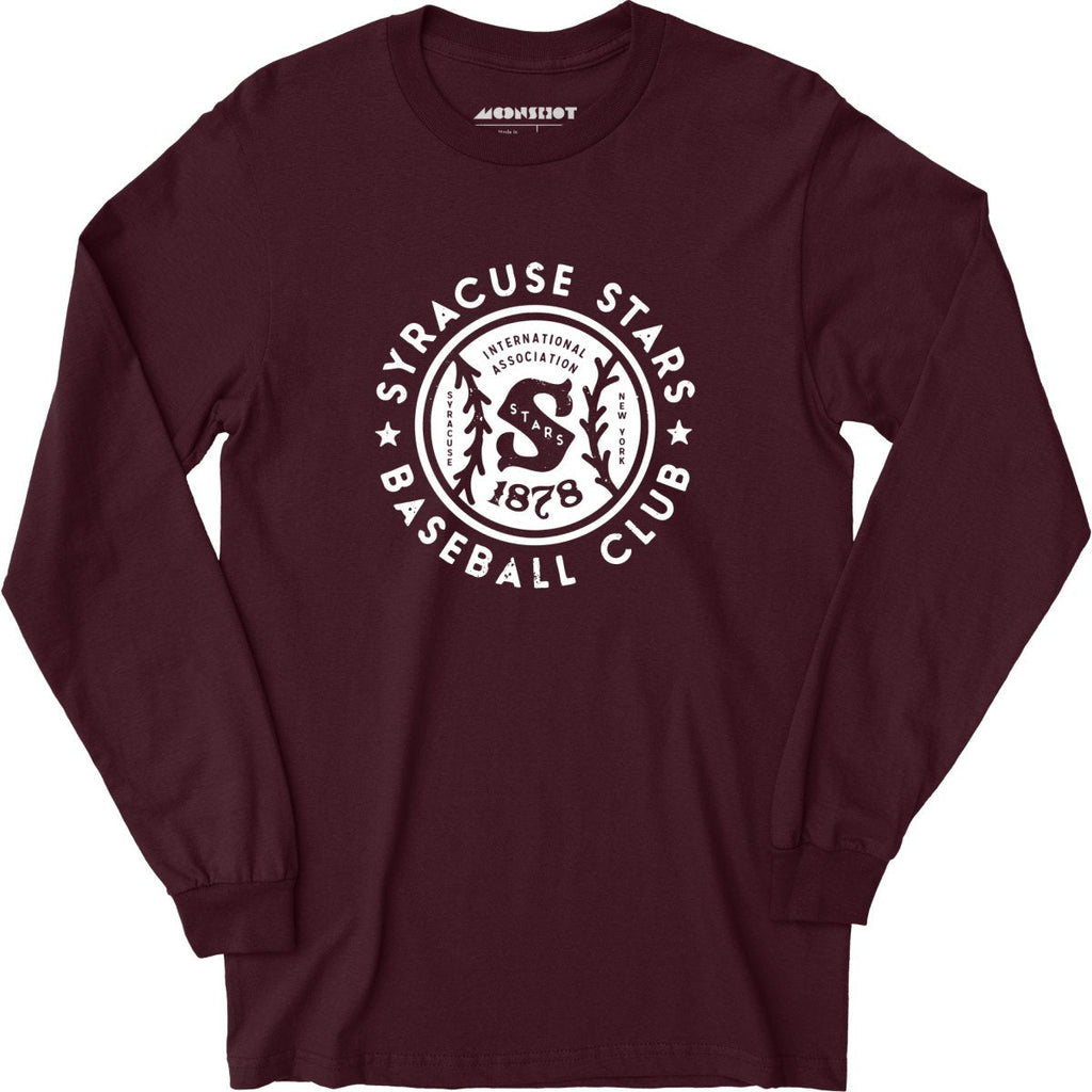 Syracuse Stars - New York - Vintage Defunct Baseball Teams - Long Sleeve T-Shirt