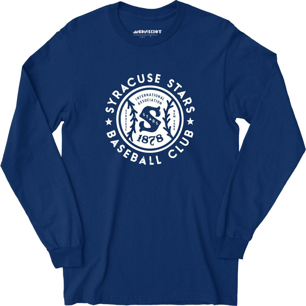 Syracuse Stars - New York - Vintage Defunct Baseball Teams - Long Sleeve T-Shirt