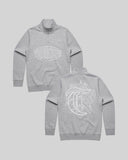 T-Rose Outline Grey Half Zip Sweatshirt