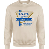 Tava Lanes - Riverside, CA - Vintage Bowling Alley - Unisex Sweatshirt