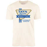 Tava Lanes - Riverside, CA - Vintage Bowling Alley - Unisex T-Shirt