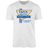 Tava Lanes - Riverside, CA - Vintage Bowling Alley - Unisex T-Shirt