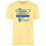 Tava Lanes - Riverside, CA - Vintage Bowling Alley - Unisex T-Shirt