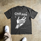 CHILL PILLS HEAVYWEIGHT BLACK TSHIRT