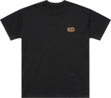 ten/o - 'Bronze ten/o Logo' Premium Embroidered T-Shirt - Black