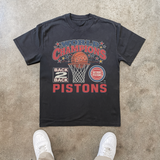 1990 'PISTONS' CHAMPIONSHIP HEAVY BLACK T-SHIRT