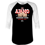 The Alamo Basement Tours - 3/4 Sleeve Raglan T-Shirt