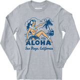 The Aloha - San Diego, CA - Vintage Tiki Bar - Long Sleeve T-Shirt