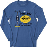 The Bowlero - San Diego, CA - Vintage Bowling Alley - Long Sleeve T-Shirt