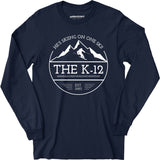 The K-12 He's Skiing on One Ski - Long Sleeve T-Shirt