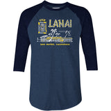 The Lanai - San Mateo, CA - Vintage Tiki Bar - 3/4 Sleeve Raglan T-Shirt