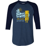 The Makai Room - Los Angeles, CA - Vintage Tiki Bar - 3/4 Sleeve Raglan T-Shirt