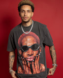 The Menace Garment Dyed Oversized Shadow Rap Tee