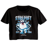 The Real Ghostbusters - RGB Stay Puft Electricity Womens Crop Tee