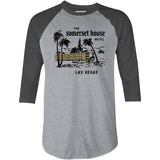 The Somerset House Motel - Vintage Las Vegas - 3/4 Sleeve Raglan T-Shirt