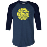 The Tropics - San Diego, CA - Vintage Tiki Bar - 3/4 Sleeve Raglan T-Shirt