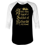 Thou May Ingest a Satchel of Richards - 3/4 Sleeve Raglan T-Shirt