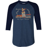 Thunderbird Hotel v2 - Vintage Las Vegas - 3/4 Sleeve Raglan T-Shirt