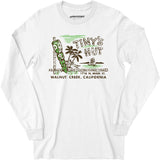 Tiny's Hut - Walnut Creek, CA - Vintage Tiki Bar - Long Sleeve T-Shirt