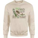 Tiny's Hut - Walnut Creek, CA - Vintage Tiki Bar - Unisex Sweatshirt