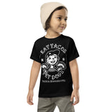 Premium  Eat Tacos Pet Dogs Toddler Short Sleeve Tee
