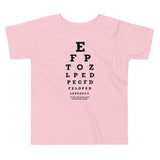 Too Close Eye Chart Kid's Toddler Tee