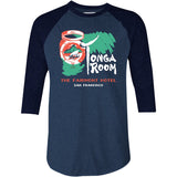 Tonga Room - San Francisco, CA - Vintage Tiki Bar - 3/4 Sleeve Raglan T-Shirt
