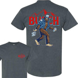 Bigfoot Busch Light Double Sided Tee Classic Cotton Tops Men's Crewneck T-shirt Menswear Collar