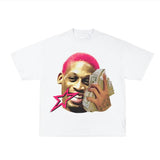 Denis Pink Star Roman Graphic Tee Shirt