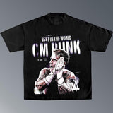 CM PUNK 2 TEE, Wrestling Tee, WWE Tee, Wrestling Gift, Sports Shirt, Workout T-shirt Menswear Streetwear Crewneck Clothing
