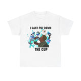 Cant Put Down The Cup T-shirt - Fortnite -  Funny Shirt, Meme Shirt, Fortnite Cotton Menswear Fabric fortnite shirt graphic tee