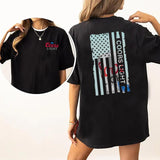 Coors Light American Flag Graphic 2 Sided Shirt, Beer Drinking T-shirt, Soft Cotton Fabric Tshirt, Unisex Drinker Top, Printed Casual Womenswear