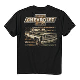 Chevrolet - 73 Camo Flag T-shirt, Versatile Wardrobe Choices, From Casual To Formal Styles, Menswear Top Classic Cotton