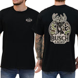 Busch Light Deer Hunting Camo Logo 2 Sided T-Shirt, Hunting Shirt, Camo Hunting, Classic Cotton Top, Soft Fabric Shortsleeve Shirt