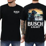Casual, 2-sided Busch Light Men Limited T-shirt Crewneck, Full Color, For Men ,Gift For men, Casual.