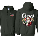 Coors Santa Claus 2 Sided Hoodie - Sweatshirts, Perfect For Beer Lovers, Unisex for Men and For Women Classic Cotton