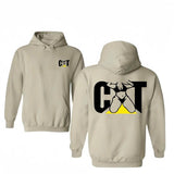 CAT With Woman 2 Side Hoodie Unisex Classic Fabric T-shirt/Hoodie, Vintage for Men and Women, Unisex Vintage Crewneck