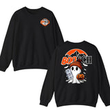 Boosch Light Cute Boo Ghost Halloween 2 Sided Unisex T-shirt Sweatshirt Hoodie for Men and Women, Halloween Cute Ghost Trendy Hoodie Casual Classic