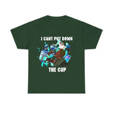 Cant Put Down The Cup T-shirt - Fortnite -  Funny Shirt, Meme Shirt, Fortnite Cotton Menswear Fabric fortnite shirt graphic tee
