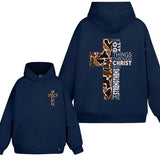 Christian Hoodie Camo Cross Design with Philippi Tshirt/ Hoodie, Vintage Unisex Tee Shirt Man Women, 100% Cotton Sleeve, Pullover Womenswear Clothing