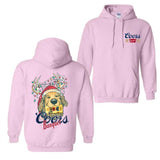 Christmas Shirt, Coors Christmas Golden Dog 2 Siders Hoodies, Coors Christmas Hoodies, Perfect For Beer Lovers, Unisex for Men and For Women