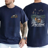 Casual, 2-sided Joe MENSWEAR BARSTOOL OUTDOORS DUCK HUNT II T-SHIRT, Full Color, For Men ,Gift For men, Casual.