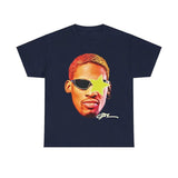 Big FACE Dennis Rodman TEE Print Short Sleeve T-Shirt