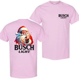 Busch Light, Santa Middle Finger Funny Red Santa Christmas 2 Sided T-shirt, Christmas Sweatshirt with beer, Perfect for outings and holidays, Unisex for Men and For Women