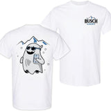 Busch Light, Busch Light Ghost Halloween 2 Sided T-Shirt, Halloween T-Shirt, High-Quality Printing, All Seasons, Casual Fitted, For Men And Women Menswear Top Tshirt Streetwear Crewneck