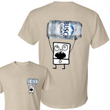 Doodlebob Bush Light Unisex T-shirt, Funny Bush 2 Sided Shirt, Casual Graphic Round Neck T-shirt for Summer, Beer Party Summer Shirt, Fashion Top for Daily Wear, T shirt For Men And Women