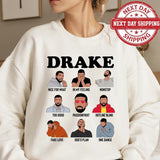 DR4KE Top Songs Sticker Logo Funny Music Shirt